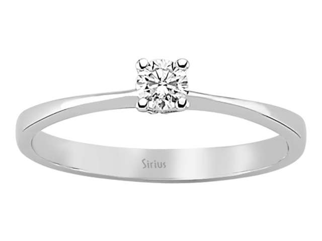 0,15 Karat Diamant Solitär Ring - handgefertigter Diamantschmuck aus Feingold | Sirius Diamant