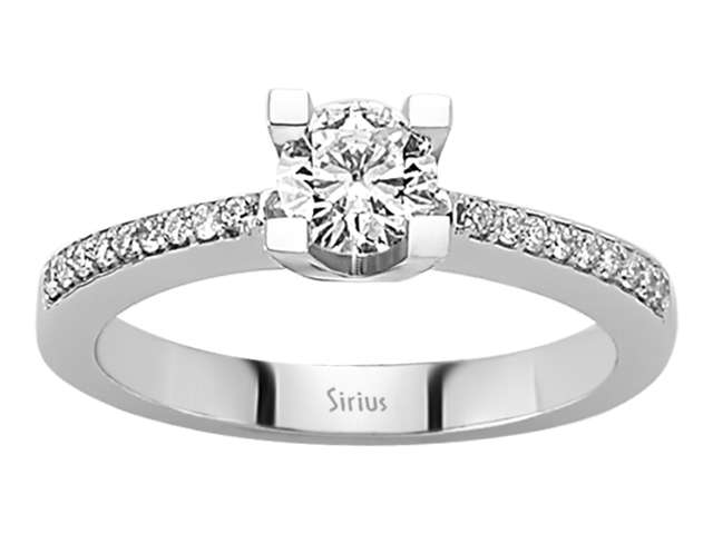 insgesamt 0,49 Karat Diamant Solitär Ring – handgefertigter Diamantschmuck aus Feingold | Sirius Diamant