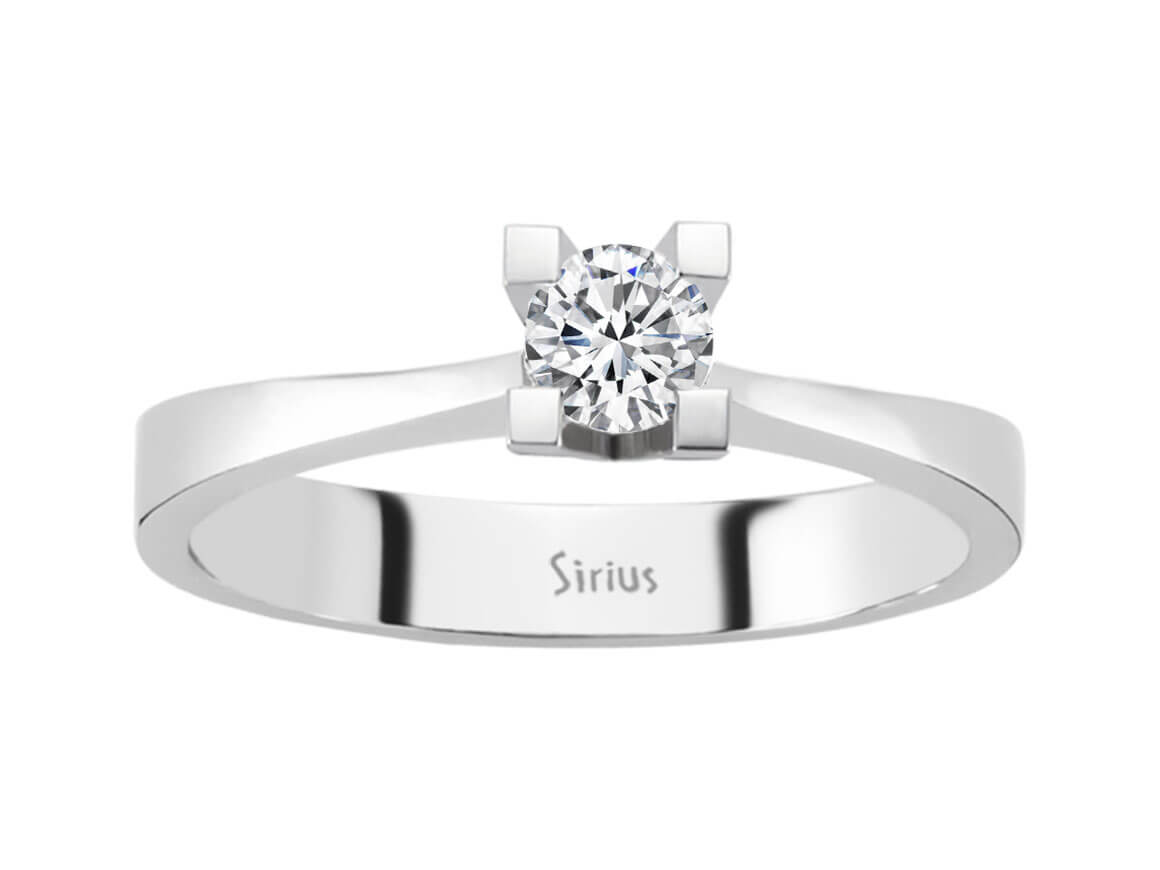 0,29 Karat Diamant Solitär Ring - handgefertigter Diamantschmuck aus Feingold | Sirius Diamant