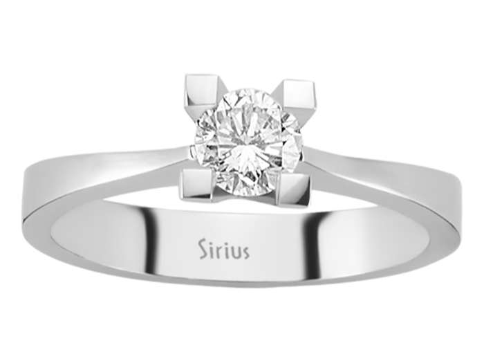 0,39 Karat Diamant Solitär Ring - handgefertigter Diamantschmuck aus Feingold | Sirius Diamant