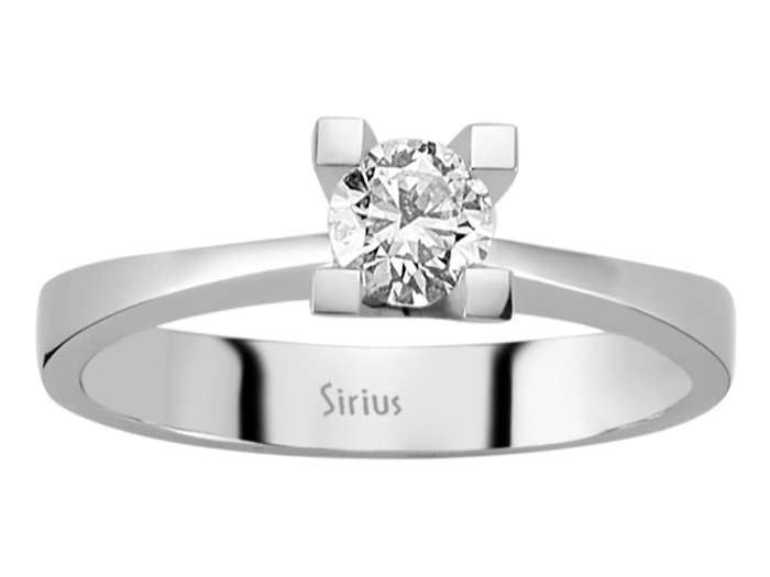 0,38 Karat Diamant Solitär Ring - handgefertigter Diamantschmuck aus Feingold | Sirius Diamant