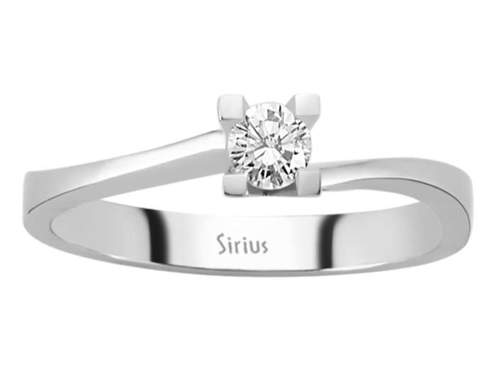 0,18 Karat Diamant Solitär Ring - handgefertigter Diamantschmuck aus Feingold | Sirius Diamant