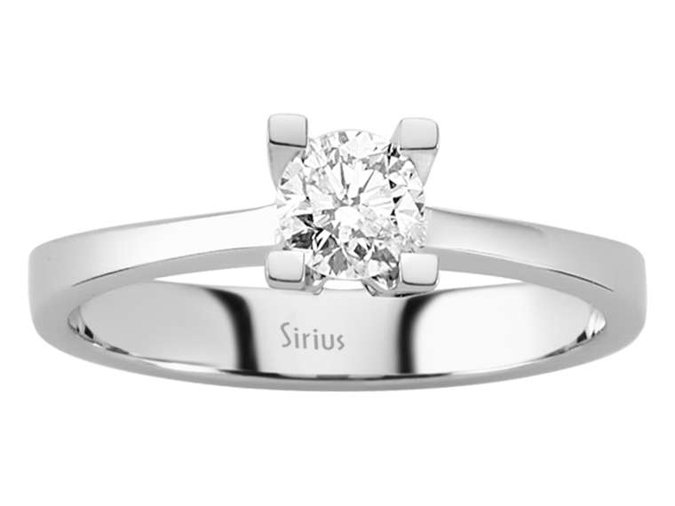 0,42 Karat Diamant Solitär Ring - handgefertigter Diamantschmuck aus Feingold | Sirius Diamant
