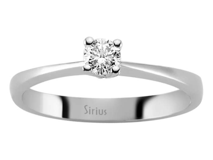 0,19 Karat Diamant Solitär Ring - handgefertigter Diamantschmuck aus Feingold | Sirius Diamant