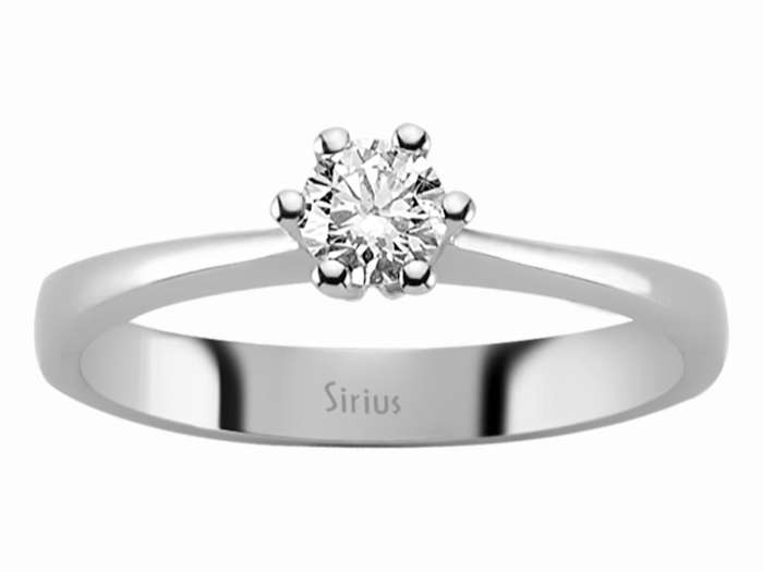 0,28 Karat Diamant Solitär Ring – handgefertigter Diamantschmuck aus Feingold | Sirius Diamant
