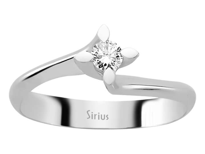 0,14 Karat Diamant Solitär Ring - handgefertigter Diamantschmuck aus Feingold | Sirius Diamant