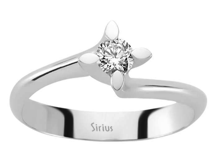 0,19 Karat Diamant Solitär Ring - handgefertigter Diamantschmuck aus Feingold | Sirius Diamant