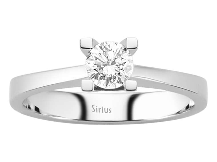 0,38 Karat Diamant Solitär Ring - handgefertigter Diamantschmuck aus Feingold | Sirius Diamant
