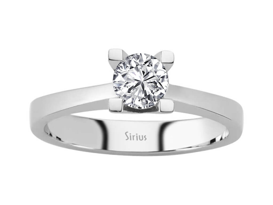 0,44 Karat Diamant Solitär Ring - handgefertigter Diamantschmuck aus Feingold | Sirius Diamant