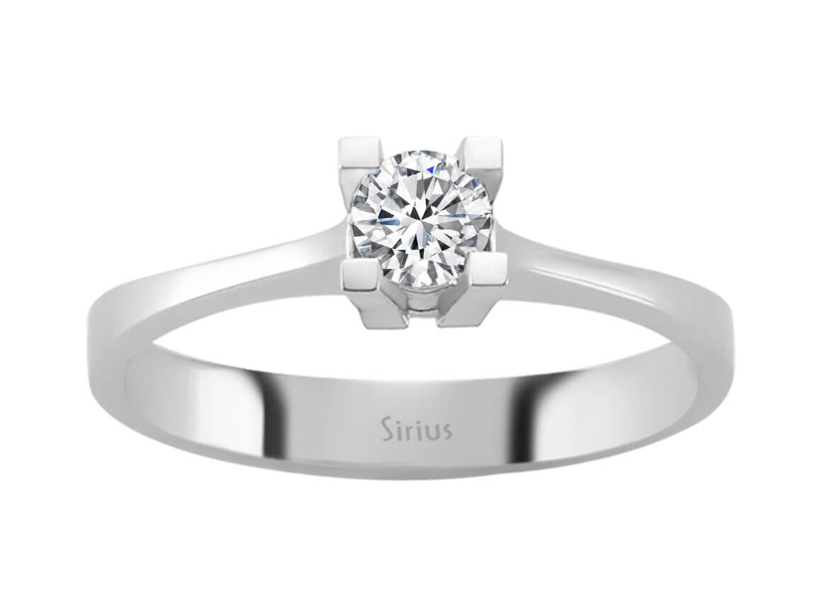 0,28 Karat Diamant Solitär Ring - handgefertigter Diamantschmuck aus Feingold | Sirius Diamant