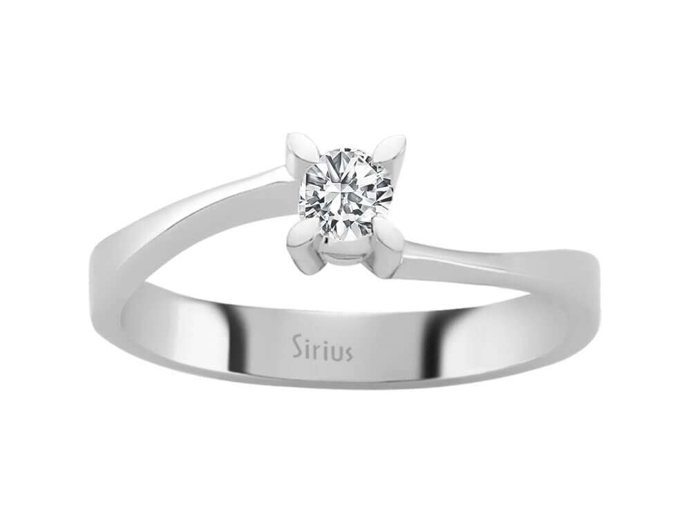 0,19 Karat Diamant Solitär Ring - handgefertigter Diamantschmuck aus Feingold | Sirius Diamant