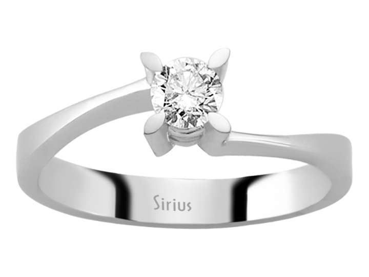 0,28 Karat Diamant Solitär Ring - handgefertigter Diamantschmuck aus Feingold | Sirius Diamant