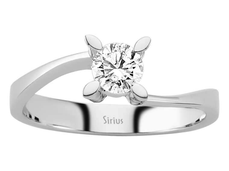 0,42 Karat Diamant Solitär Ring - handgefertigter Diamantschmuck aus Feingold | Sirius Diamant