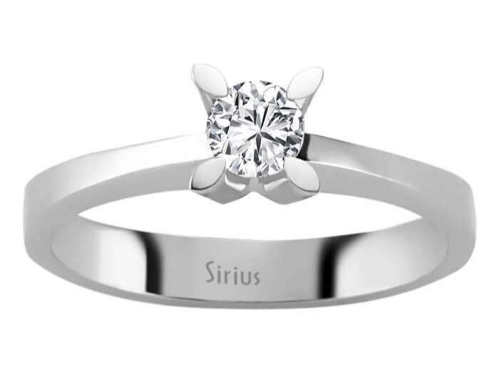 0,28 Karat Diamant Solitär Ring - handgefertigter Diamantschmuck aus Feingold | Sirius Diamant