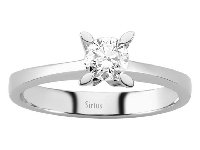 0,38 Karat Diamant Solitär Ring - handgefertigter Diamantschmuck aus Feingold | Sirius Diamant