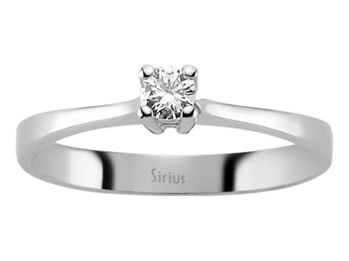 0,14 Karat Diamant Solitär Ring - handgefertigter Diamantschmuck aus Feingold | Sirius Diamant