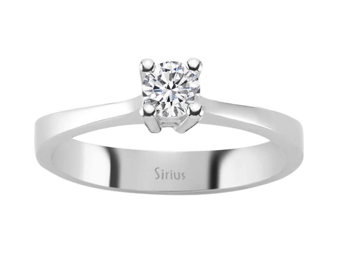 0,31 Karat Diamant Solitär Ring in 18 K - handgefertigter Diamantschmuck aus Feingold | Sirius Diamant