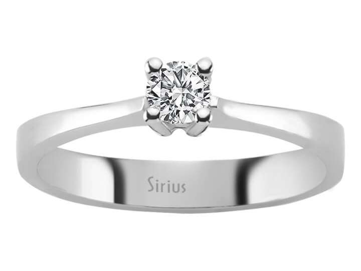 0,20 Carat Diamant Solitär Ring in 18 K - handgefertigter Diamantschmuck aus Feingold | Sirius Diamant