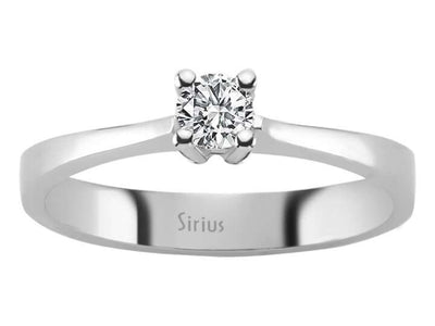 0.20 carat diamond solitaire ring in 18 K