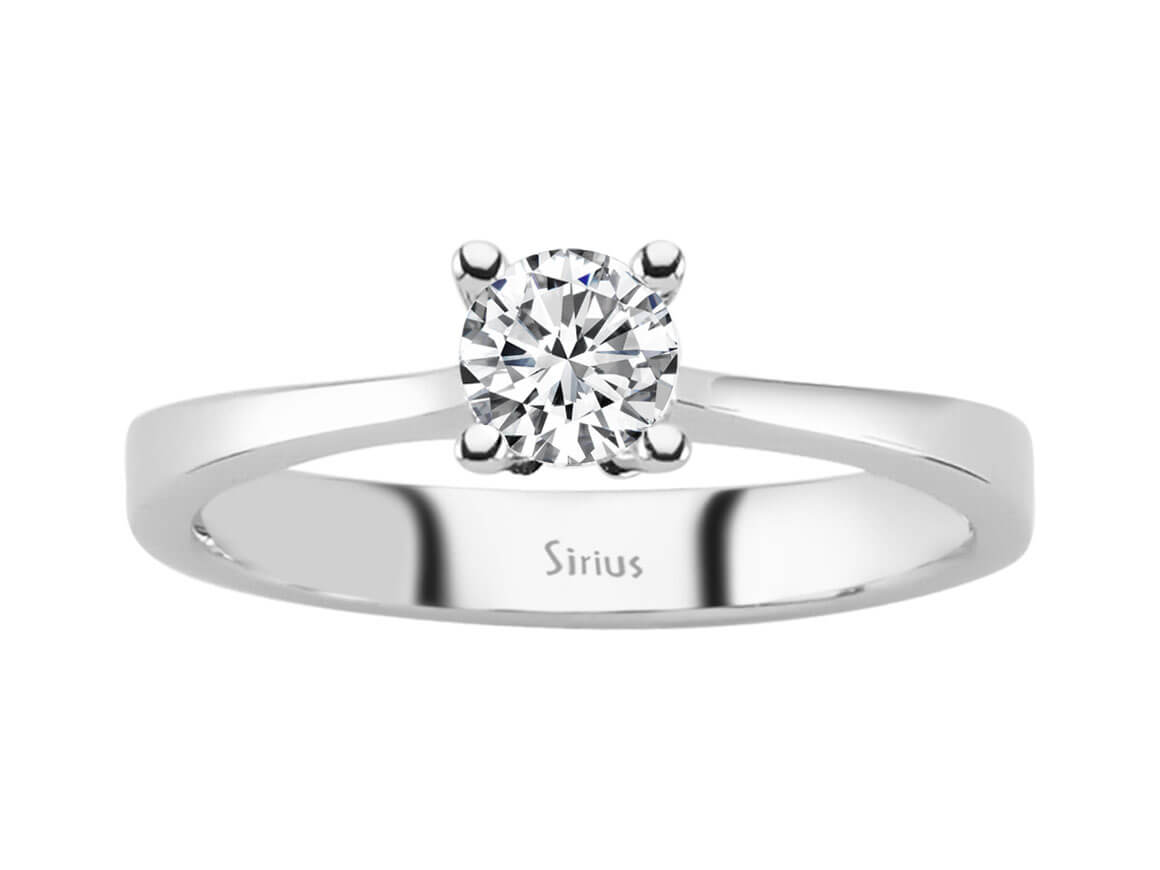 0,39 Carat Diamant Solitär Ring - handgefertigter Diamantschmuck aus Feingold | Sirius Diamant