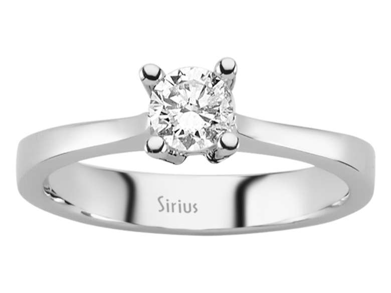 0,41 Karat Diamant Solitär Ring - handgefertigter Diamantschmuck aus Feingold | Sirius Diamant