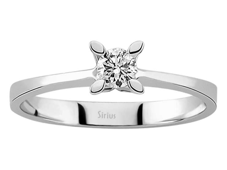 0,20 Karat Diamant Solitär Ring - handgefertigter Diamantschmuck aus Feingold | Sirius Diamant