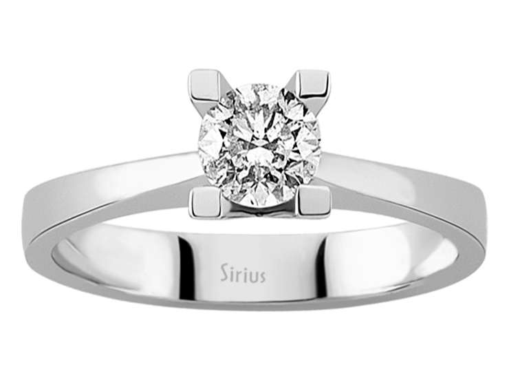 0,55 Karat Diamant Solitär Ring - handgefertigter Diamantschmuck aus Feingold | Sirius Diamant