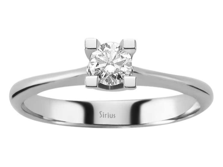 0,26 Karat Diamant Solitär Ring - handgefertigter Diamantschmuck aus Feingold | Sirius Diamant