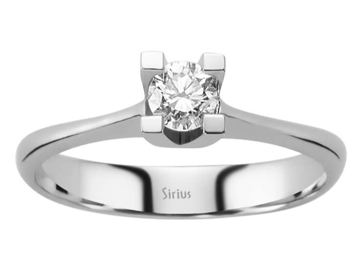 0,31 Karat Diamant Solitär Ring - handgefertigter Diamantschmuck aus Feingold | Sirius Diamant