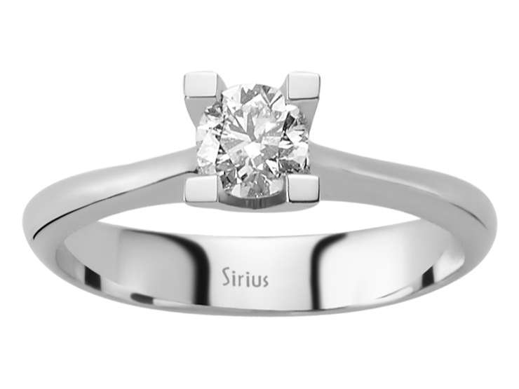 0,44 Karat Diamant Solitär Ring - handgefertigter Diamantschmuck aus Feingold | Sirius Diamant