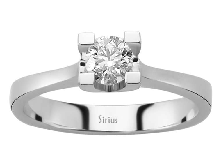 0,44 Karat Diamant Solitär Ring - handgefertigter Diamantschmuck aus Feingold | Sirius Diamant