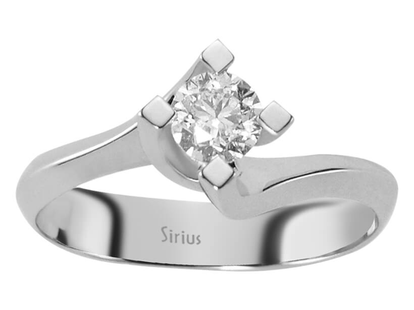 0,46 Karat Diamant Solitär Ring - handgefertigter Diamantschmuck aus Feingold | Sirius Diamant