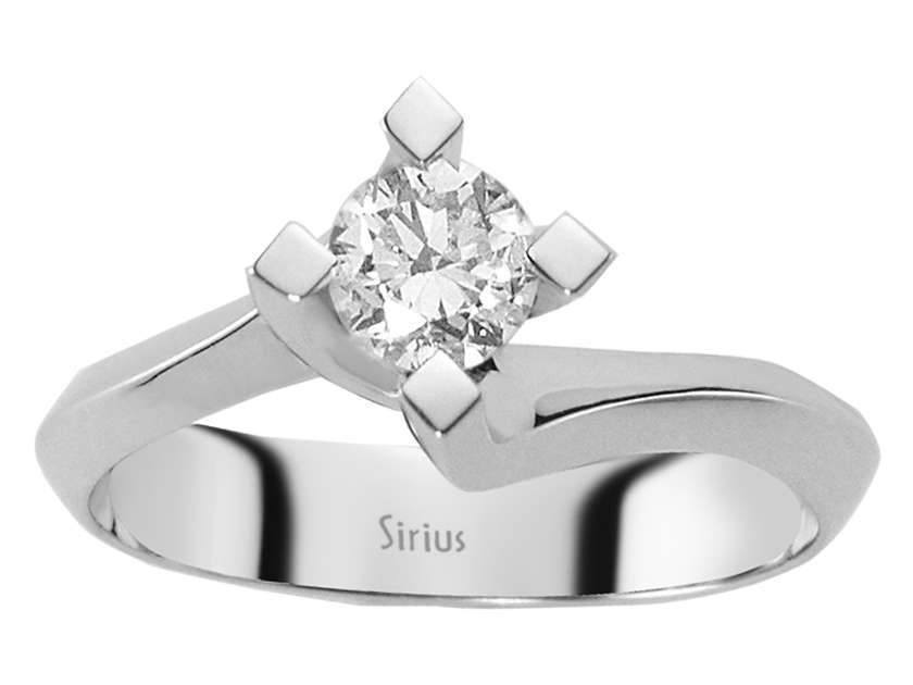 0,55 Karat Diamant Solitär Ring - handgefertigter Diamantschmuck aus Feingold | Sirius Diamant