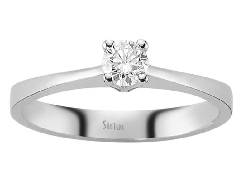 0,24 Karat Diamant Solitär Ring - handgefertigter Diamantschmuck aus Feingold | Sirius Diamant