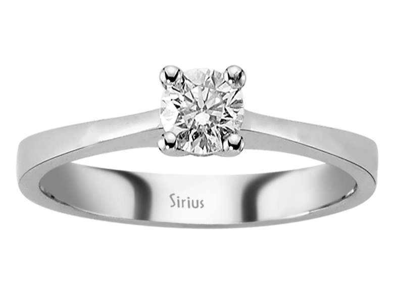 0,35 Karat Diamant Solitär Ring - handgefertigter Diamantschmuck aus Feingold | Sirius Diamant