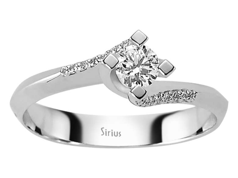 insgesamt 0,31 Karat Diamant Solitär Ring - handgefertigter Diamantschmuck aus Feingold | Sirius Diamant
