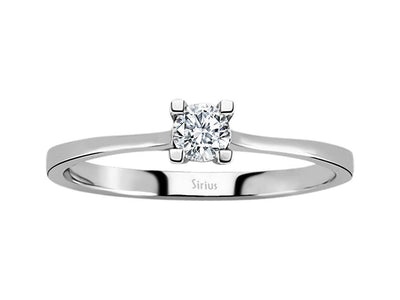 Bague solitaire en diamant de 0,18 carat