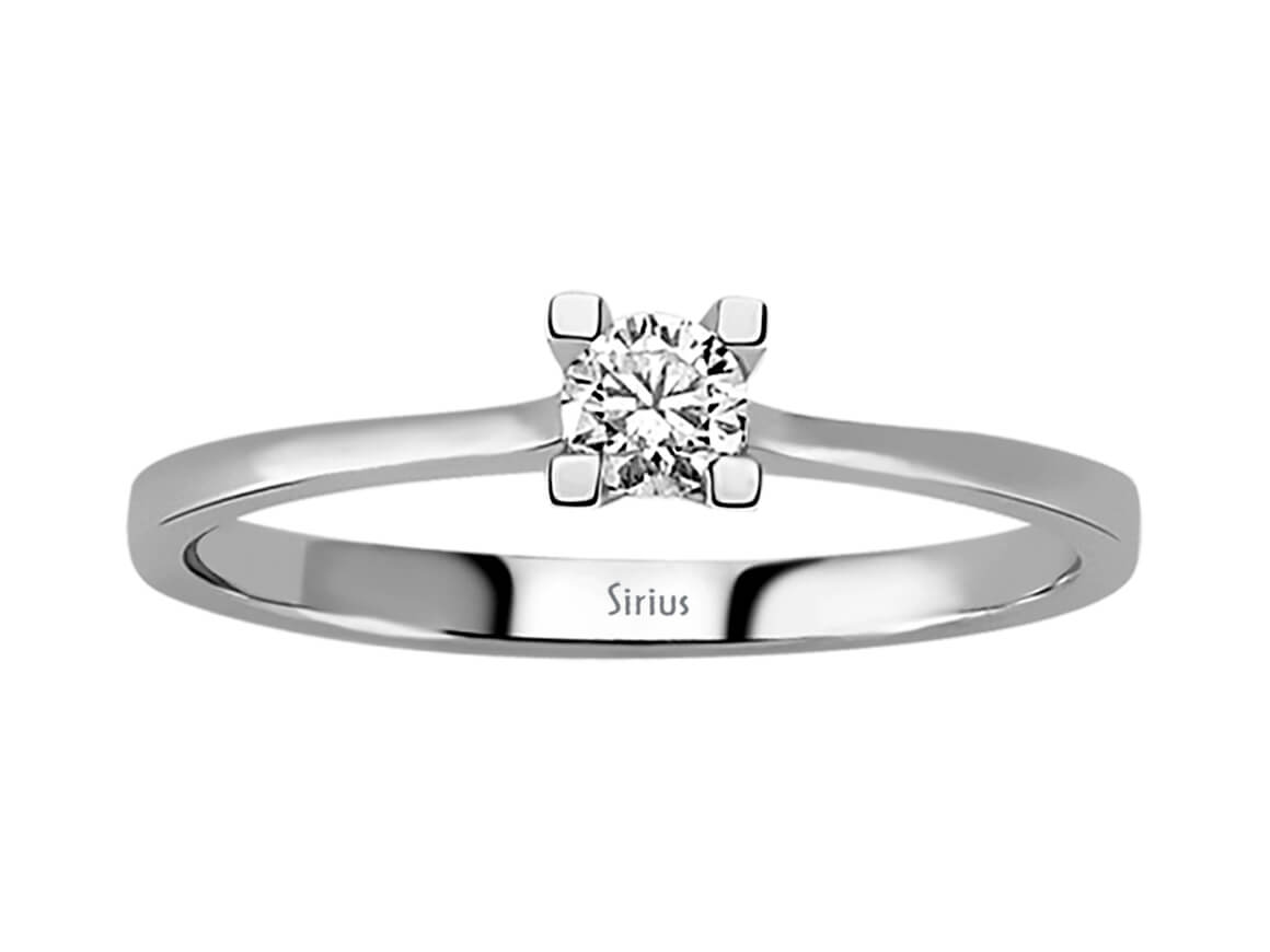 0,19 Karat Diamant Solitär Ring - handgefertigter Diamantschmuck aus Feingold | Sirius Diamant