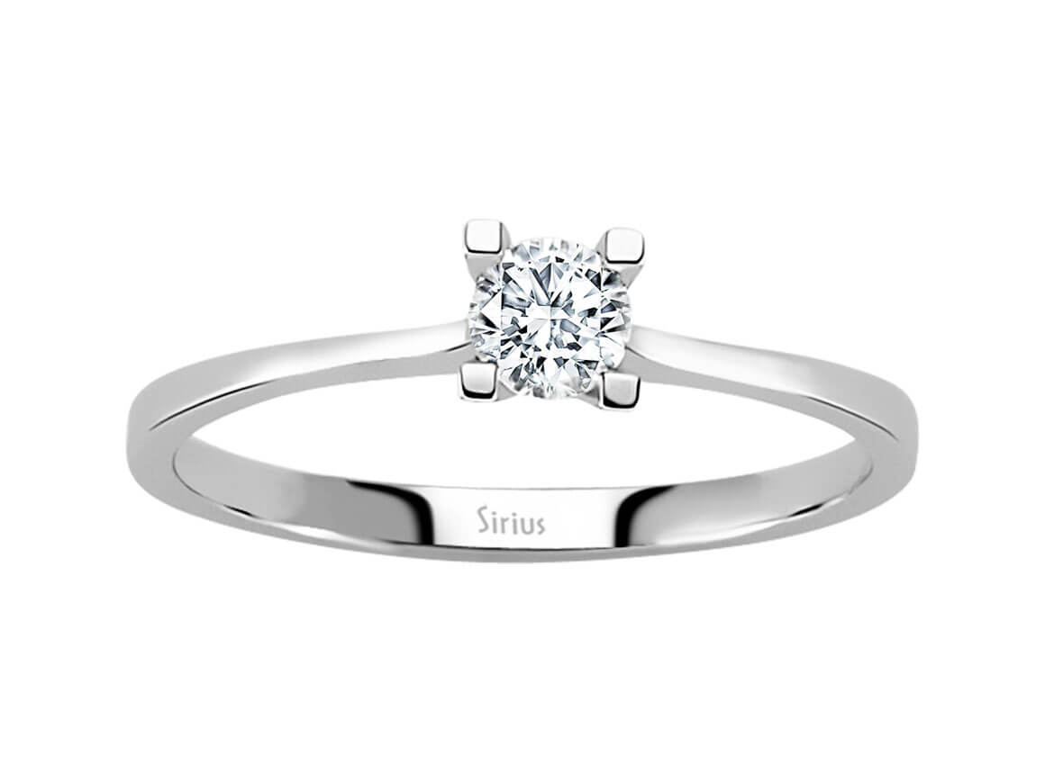 0,25 Karat Diamant Solitär Ring - handgefertigter Diamantschmuck aus Feingold | Sirius Diamant