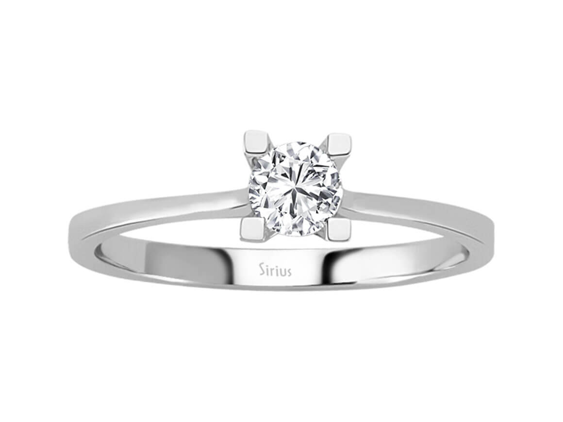 0,37 Karat Diamant Solitär Ring - handgefertigter Diamantschmuck aus Feingold | Sirius Diamant