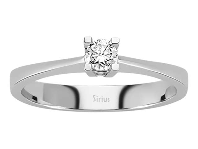 0,16 Karat Diamant Solitär Ring - handgefertigter Diamantschmuck aus Feingold | Sirius Diamant