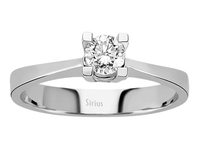 0,35 Karat Diamant Solitär Ring - handgefertigter Diamantschmuck aus Feingold | Sirius Diamant