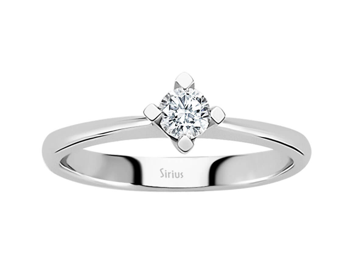 0,21 Karat Diamant Solitär Ring - handgefertigter Diamantschmuck aus Feingold | Sirius Diamant