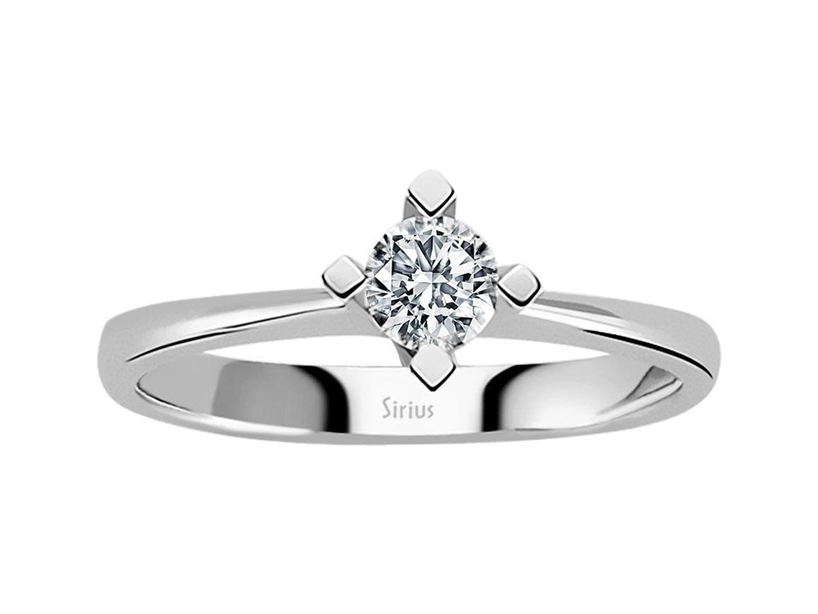 0,28 Karat Diamant Solitär Ring – handgefertigter Diamantschmuck aus Feingold | Sirius Diamant
