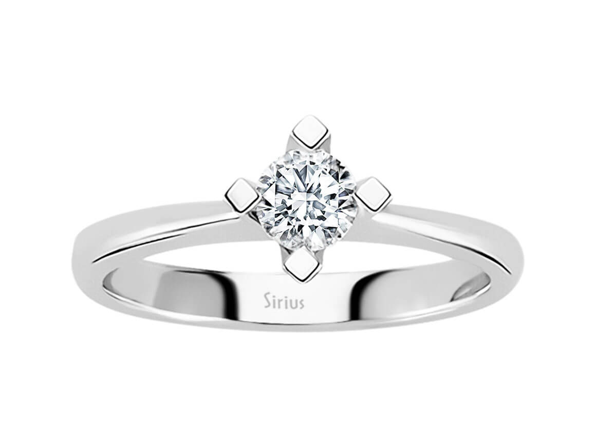 Bague solitaire en diamant de 0,34 carat