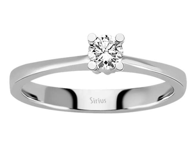0,22 Karat Diamant Solitär Ring - handgefertigter Diamantschmuck aus Feingold | Sirius Diamant