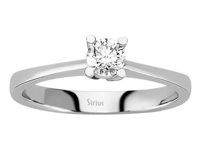 0,33 Karat Diamant Solitär Ring - handgefertigter Diamantschmuck aus Feingold | Sirius Diamant