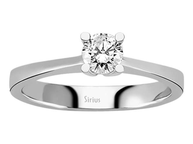 0,39 Karat Diamant Solitär Ring - handgefertigter Diamantschmuck aus Feingold | Sirius Diamant