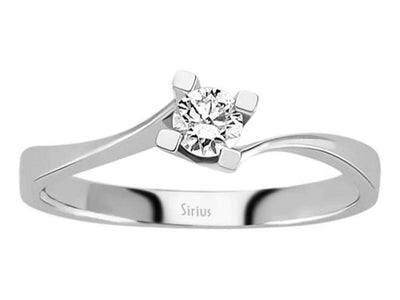 Bague solitaire en diamant de 0,22 carat