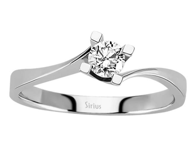 Bague solitaire en diamant de 0,31 carat
